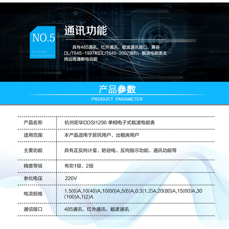 產(chǎn)品標(biāo)準(zhǔn):
?GB/T 17215.321-2008《交流電測(cè)量設(shè)備 特殊要求21部分：靜止式有功電能表（1級(jí)和2級(jí)）》  
?GB-T17215.211 -2006《交流電測(cè)量設(shè)備 通用要求、試驗(yàn)和試驗(yàn)條件 第11部分：測(cè)量設(shè)備》
?DL/T 645-2007《多功能電能表通信協(xié)議》