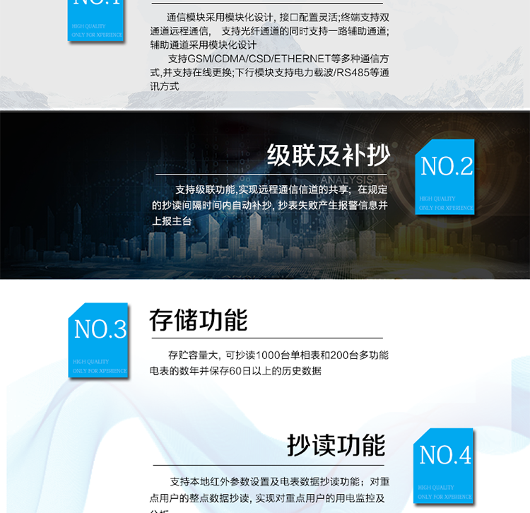 智能載波抄表集中器
       智能載波抄表集中器是完全符合《電力用戶用電信息采集系統(tǒng)功能規(guī)范》等國(guó)網(wǎng)標(biāo)準(zhǔn)，是低壓電力線集中抄表的主要設(shè)備。